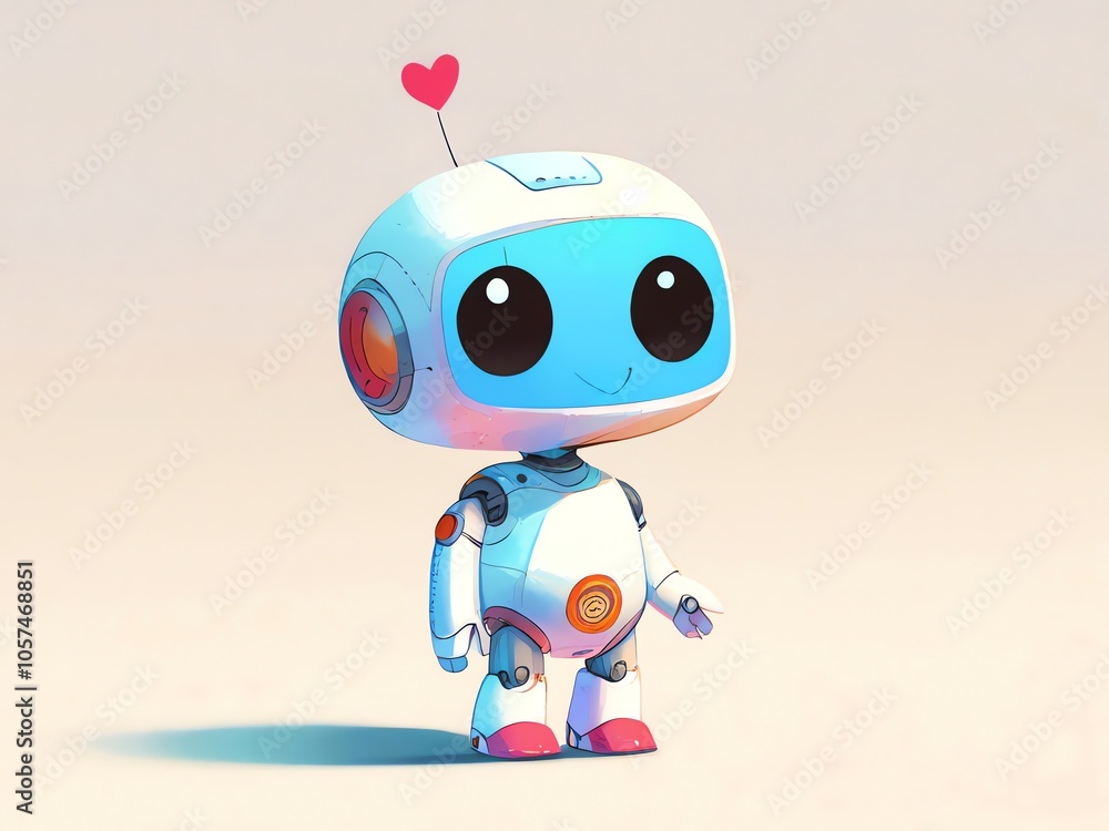 Cute Robot with Heart Cute Robot with Heart