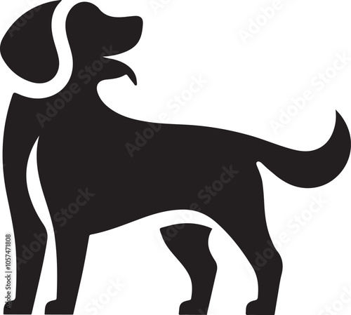 Wallpaper Mural Unique Dog Silhouette Vector Illustration | Modern Dog Art, Drawing Collection and dog isolated Torontodigital.ca