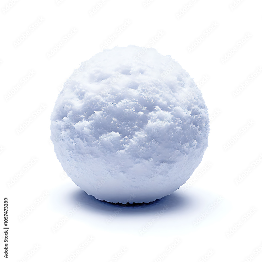 Snowball or hailstone on a white background Snowball or hailstone on a white background