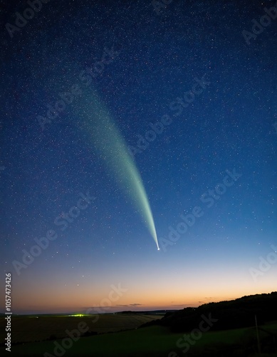  comet in the night sky