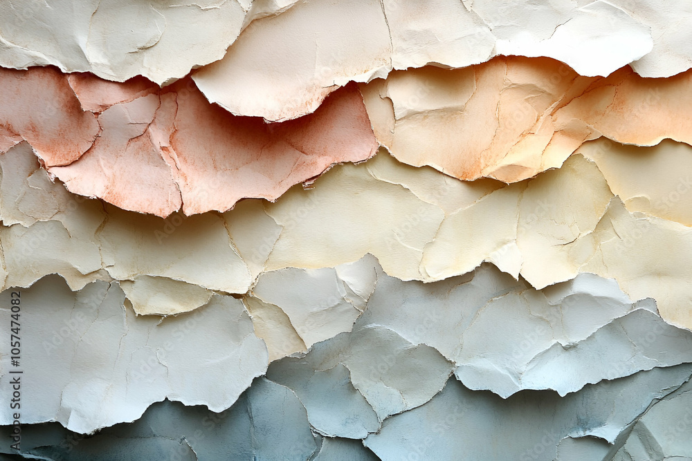 A textured abstract image featuring layers of crumpled paper in soft pastel colors, creating a visually appealing, organic composition. A textured abstract image featuring layers of crumpled paper in soft pastel colors, creating a visually appealing, organic composition.