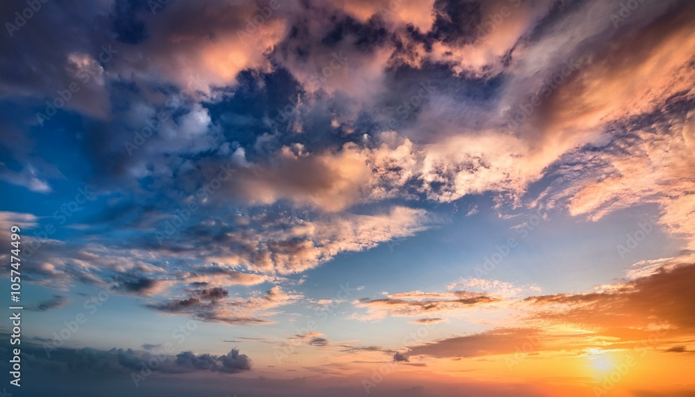 Colorful clouds at sunset