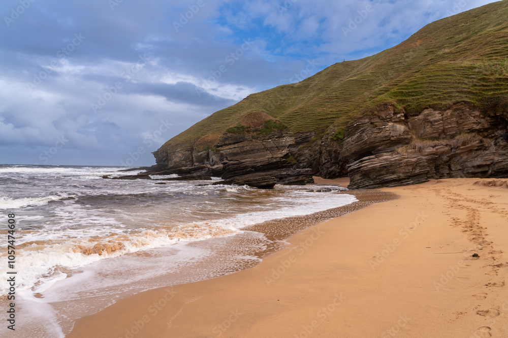 Melvich Beach on the NC500 north coast scotland Melvich Beach on the NC500 north coast scotland