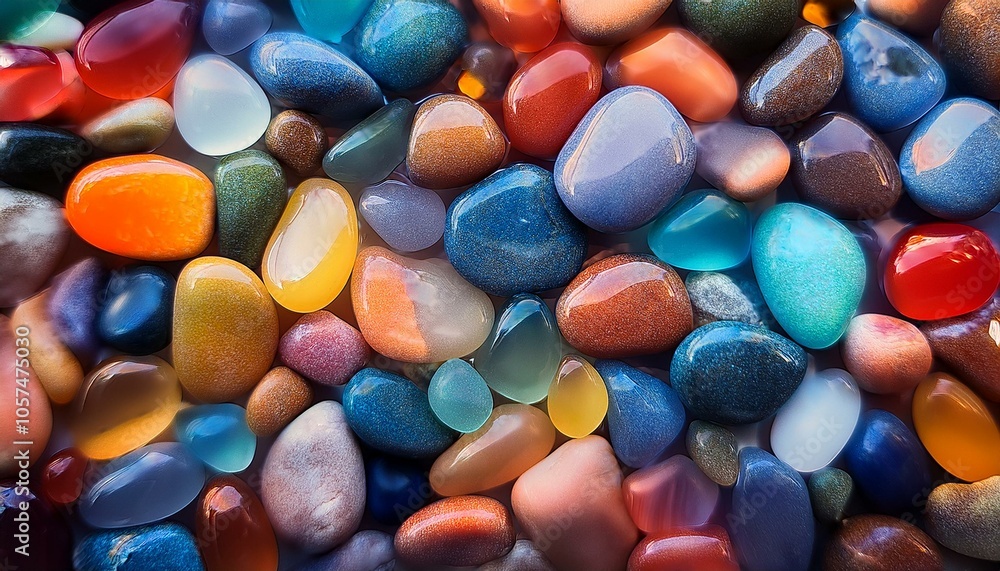 Colorful polished stones Colorful polished stones