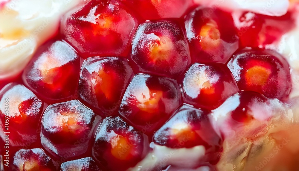 Close-up of red pomegranate seeds Close-up of red pomegranate seeds