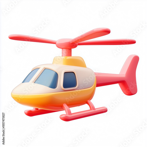 Helicopter on a white background photo