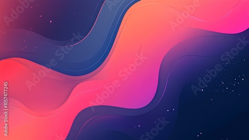 abstract colorful background with wavy lines and dots