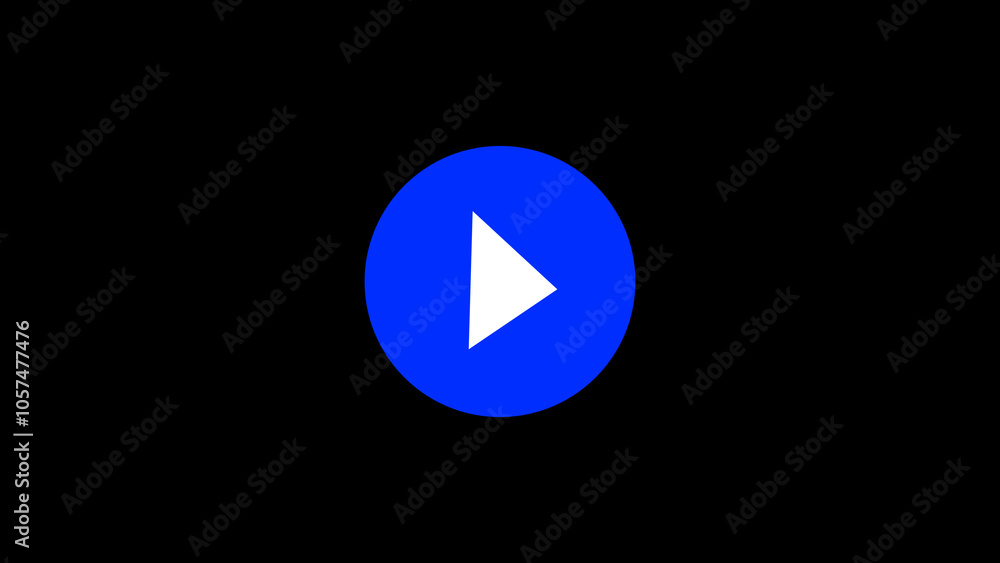Video, audio play button icon Video, audio play button icon