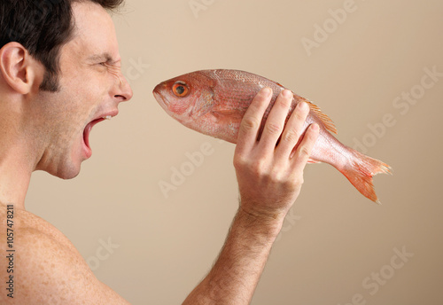 Man Holding Fish photo