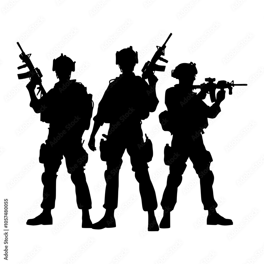 Silhouette of Army soldier Silhouette of Army soldier
