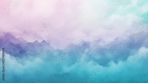 Gradient Mist in Pastel Blues and Purples Background