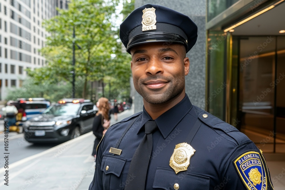 An officer firmly guiding a suspect out of a building, with authority and control in their stance, symbolizing professionalism in the arrest process, symbolizing strength and composure An officer firmly guiding a suspect out of a building, with authority and control in their stance, symbolizing professionalism in the arrest process, symbolizing strength and composure