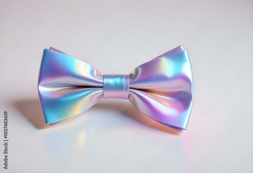 a colorful bow tie isolated on white background create with ai