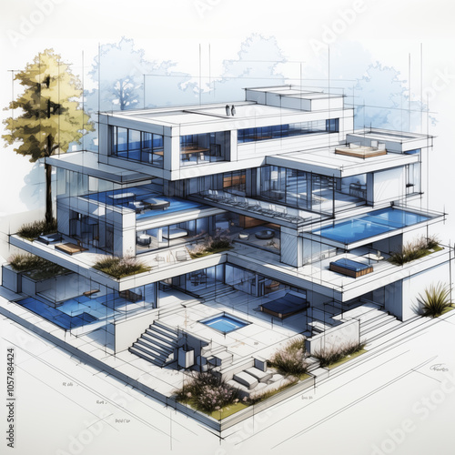Spacious Elegance: Minimalist Mansion Layout
