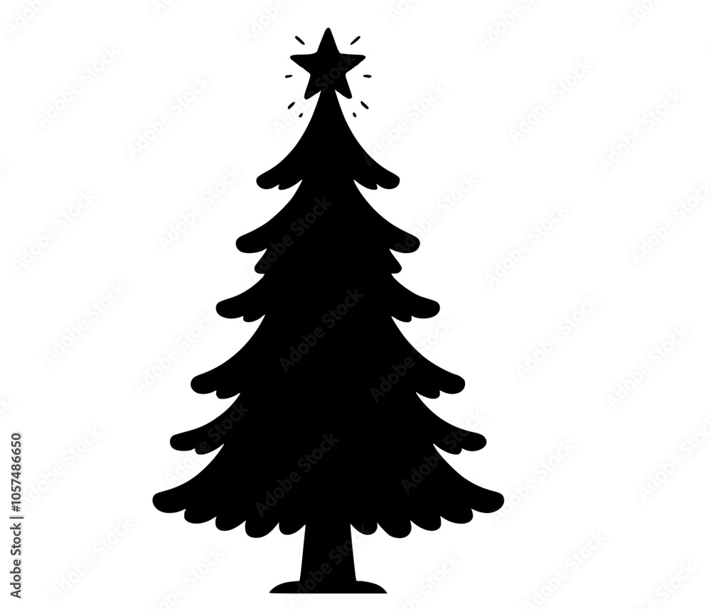 christmas tree vector silhouette christmas tree vector silhouette