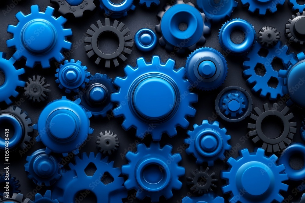 Detailed view of an industrial conveyor belt with various gears and rollers, showing the organized movement of factory automation, symbolizing efficiency and flow Detailed view of an industrial conveyor belt with various gears and rollers, showing the organized movement of factory automation, symbolizing efficiency and flow