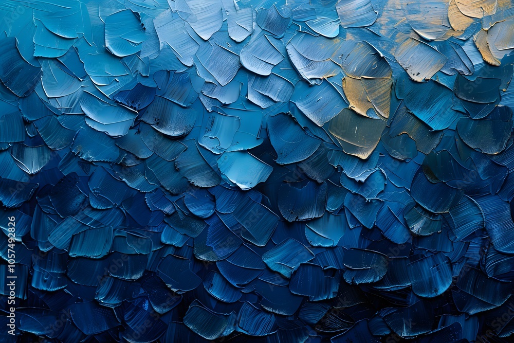 Abstract Blue Palette with Textured Brushstrokes Abstract Blue Palette with Textured Brushstrokes
