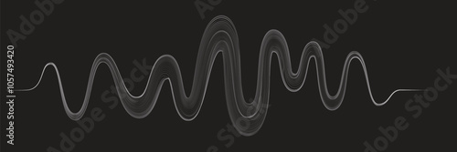 Digital sound equalizer . Audio signal frequency signal . Abstract flow linear fluid wavy shape . Acoustic volume lines .Curved lines pattern . Music sound wave . Vector illustration