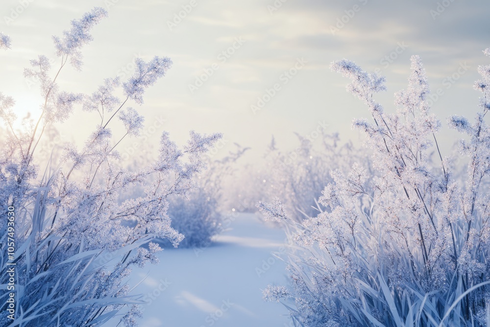 Frozen plants. Winter background. Frozen plants. Winter background.