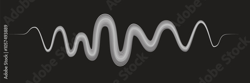 Digital sound equalizer . Audio signal frequency signal . Abstract flow linear fluid wavy shape . Acoustic volume lines .Curved lines pattern . Music sound wave . Vector illustration