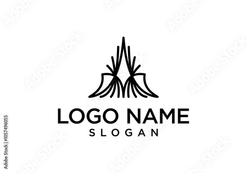 Abstract Triangle Line Logo Icon Design Vector.