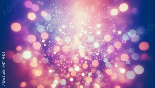 Abstract background with colorful bokeh light effects creating a magical and soft atmosphere.