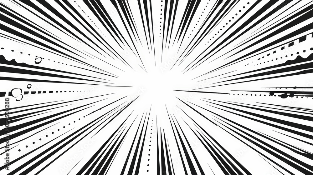 Obraz premium Black and white comic book effect