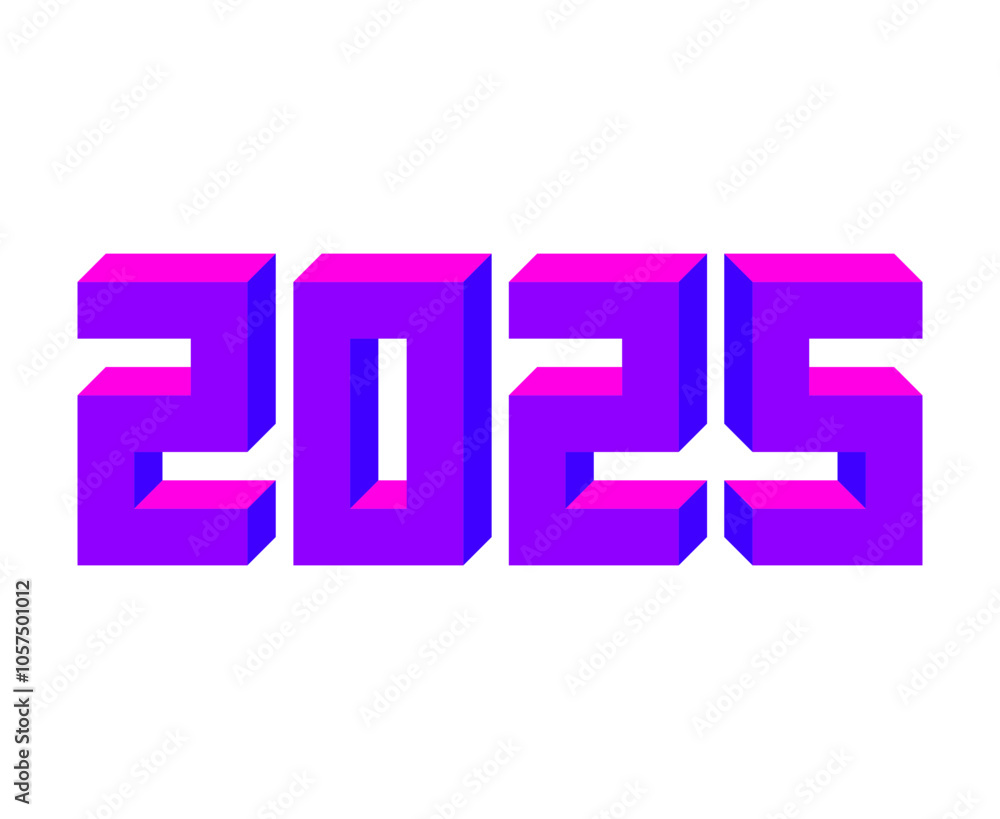 2025 Happy New Year Abstract Purple 3D Realistic Typography Numbers Design Vector Illustration 2025 Happy New Year Abstract Purple 3D Realistic Typography Numbers Design Vector Illustration