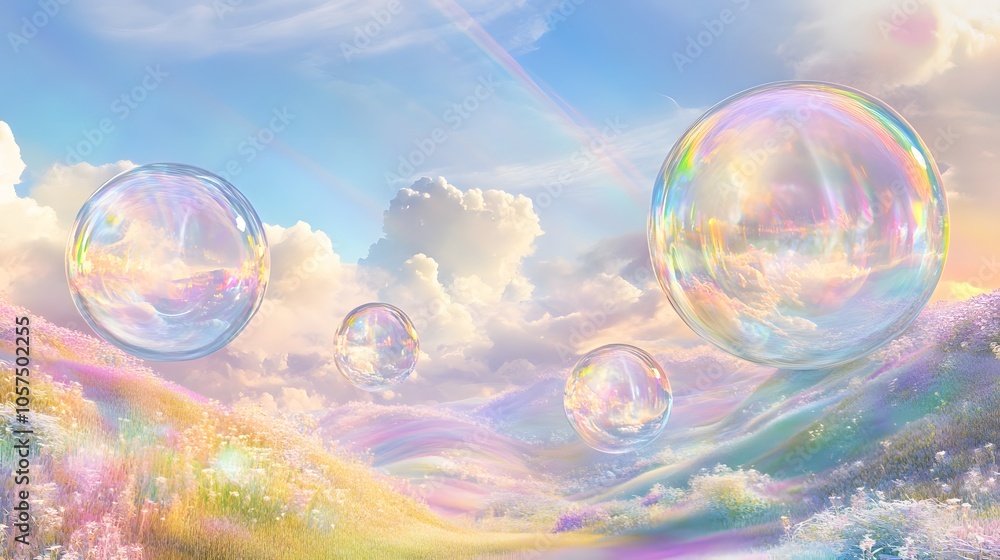 A 3D wallpaper of transparent glass orbs floating in space, refracting gradient pastel colors. Light flows through the glass creating prism effects with soft rainbow hues. The background fades into a
A 3D wallpaper of transparent glass orbs floating in space, refracting gradient pastel colors. Light flows through the glass creating prism effects with soft rainbow hues. The background fades into a