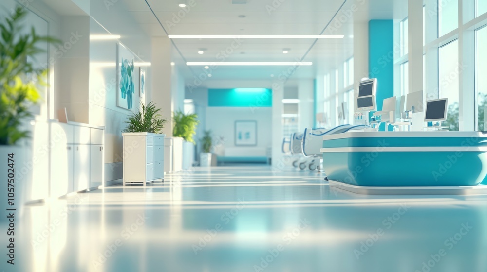 hospital room with futuristic design hospital room with futuristic design