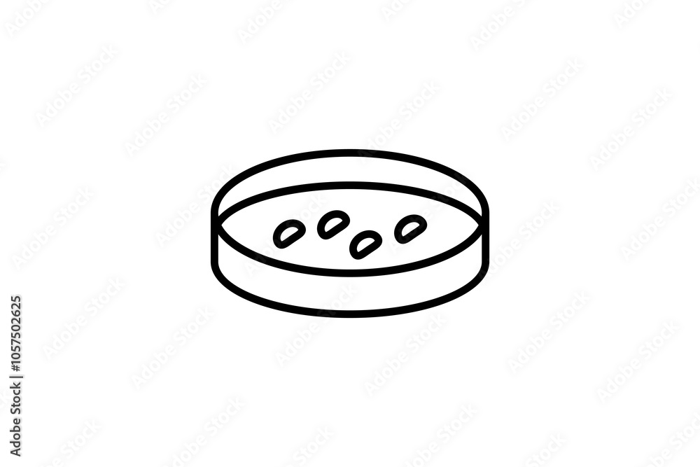Petri dish icon. icon related to biologic. suitable for web site, app, user interfaces. Line icon style Petri dish icon. icon related to biologic. suitable for web site, app, user interfaces. Line icon style