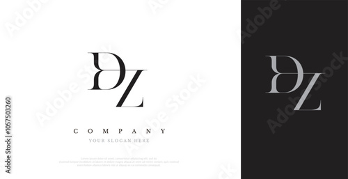Initial DZ Logo Design Vector 