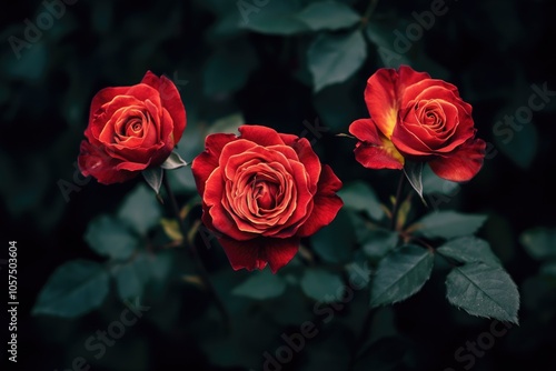 close up leaves rose flower with bokeh