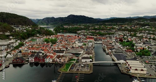 The city of Flekkefjord, Norway