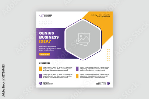 Digital business marketing social media post and web banner design