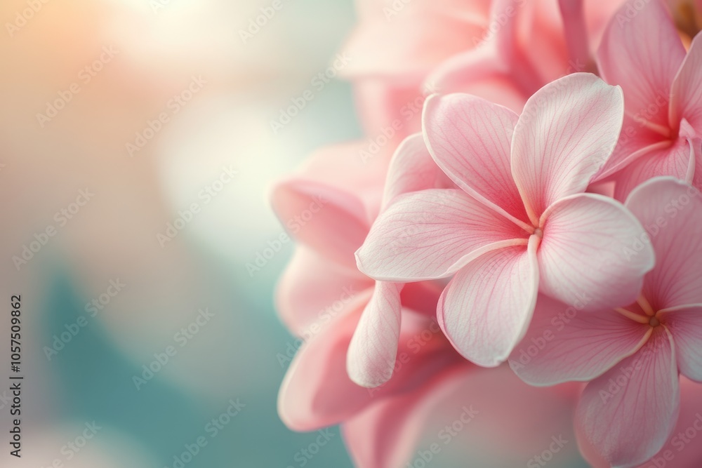 Fototapeta premium close up leaves rose flower with bokeh