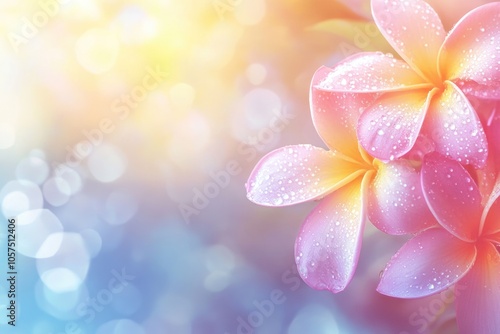 close up leaves rose flower with bokeh