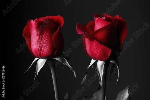 close up leaves rose flower with bokeh