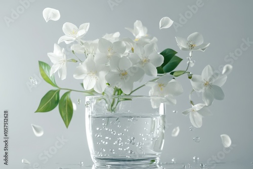 close up leaves rose flower with bokeh