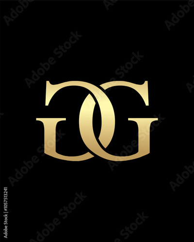 gg initial elegant logo , font logo