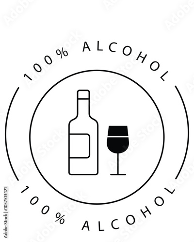 No Alcohol Wine Drinking Vector Symbol Design