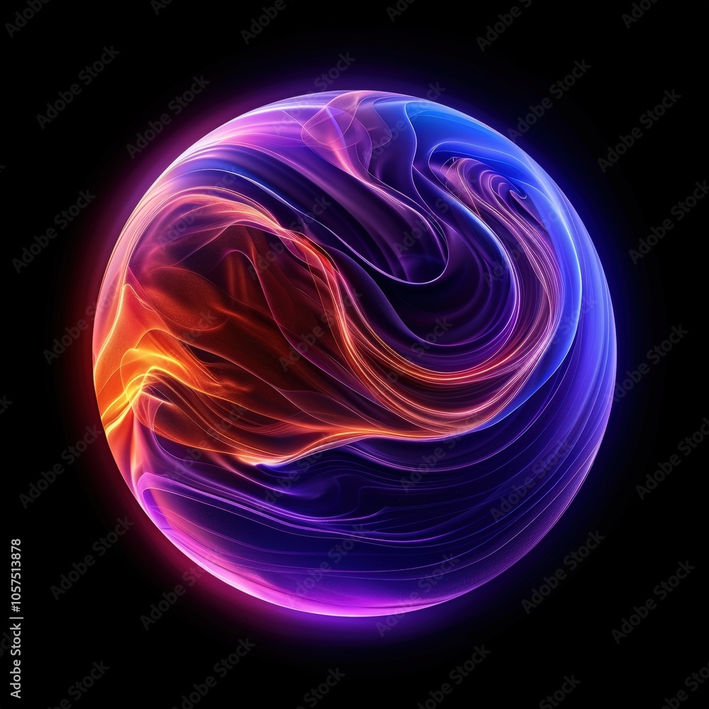 Abstract sphere with glowing colors Abstract sphere with glowing colors