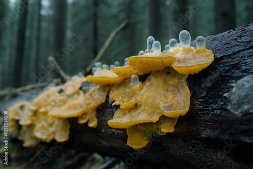 Golden-Cracked Decay on Petrified Wood