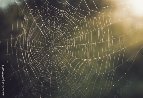 Spiderwebs in contrasting backgrounds