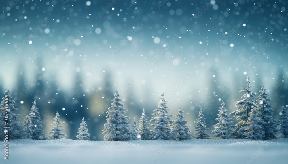 Snowy forest scene Snowy forest scene