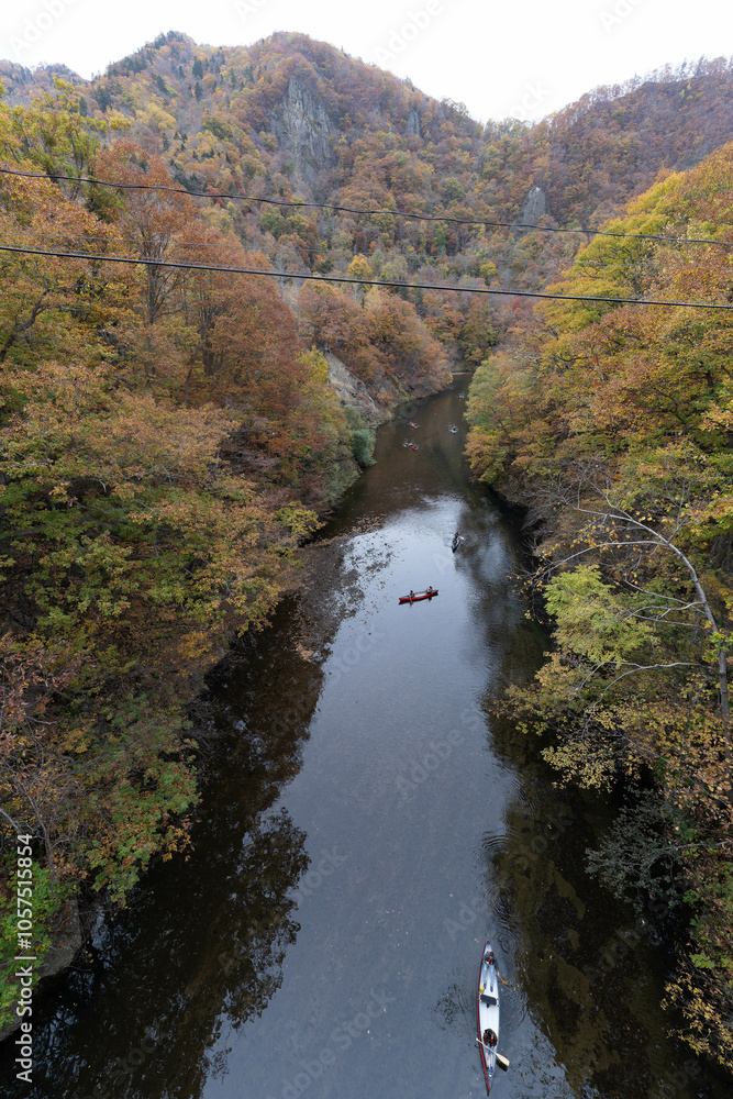 北海道 札幌 定山渓 秋 紅葉 北海道 札幌 定山渓 秋 紅葉