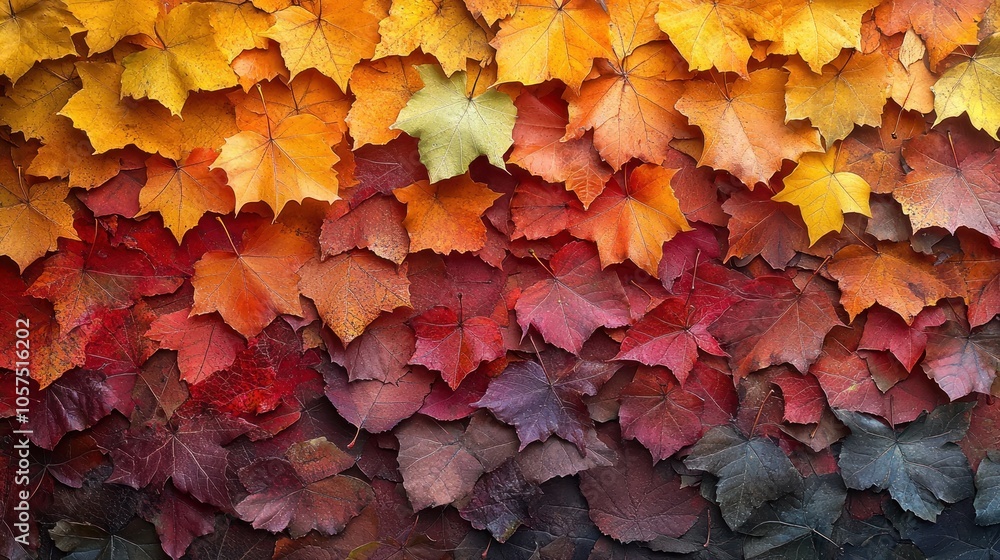 A vibrant arrangement of autumn leaves in various colors. A vibrant arrangement of autumn leaves in various colors.
