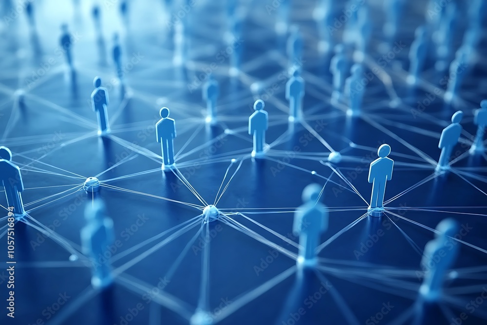 Connected People Futuristic Network Background Connected People Futuristic Network Background