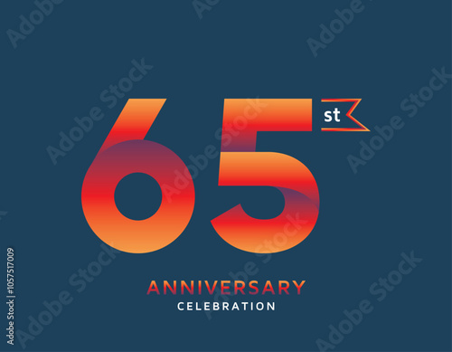 65st anniversary colorful