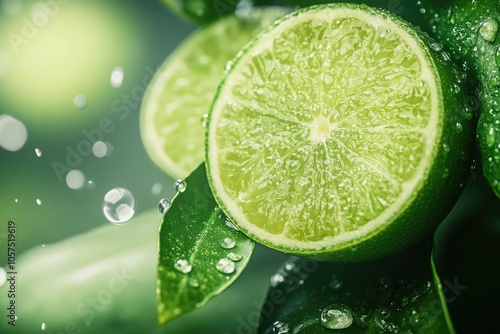 abstract background green lime tropical